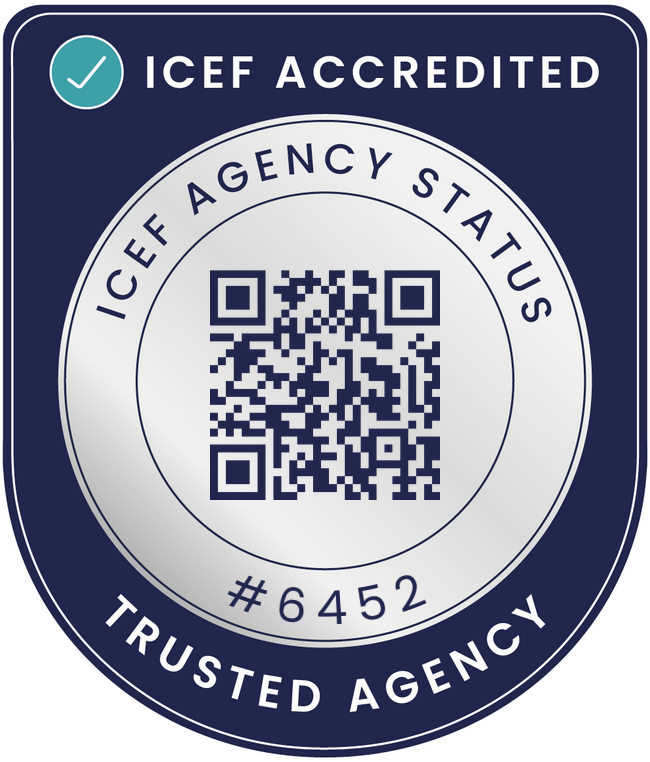 Badge oficial ICEF Agency Status